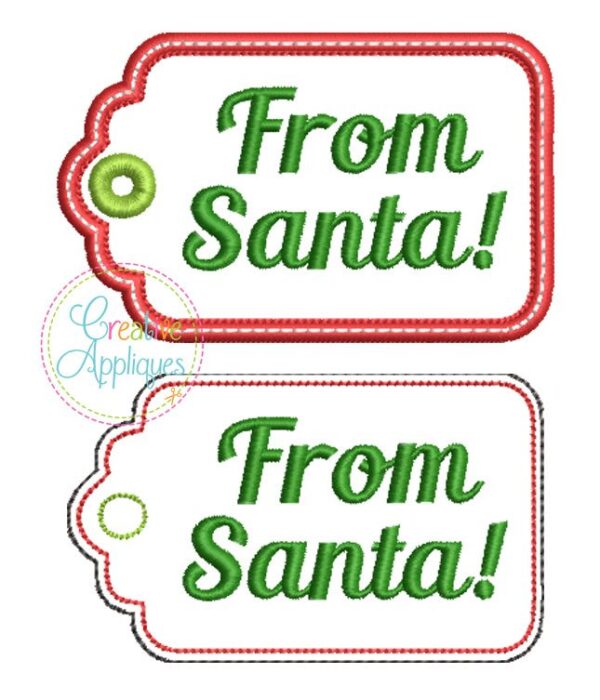 From Santa Gift Tag In the Hoop - Image 2