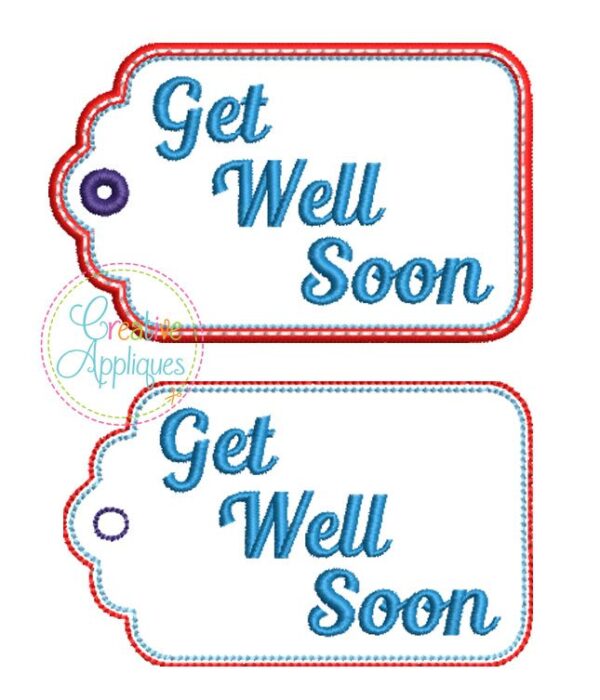 Get Well Soon Gift Tag In the Hoop - Image 2