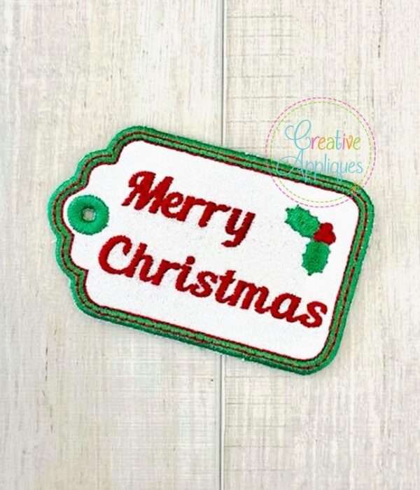 Merry Christmas Gift Tag In the Hoop - Image 3