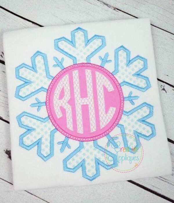 Snowflake Monogram Applique