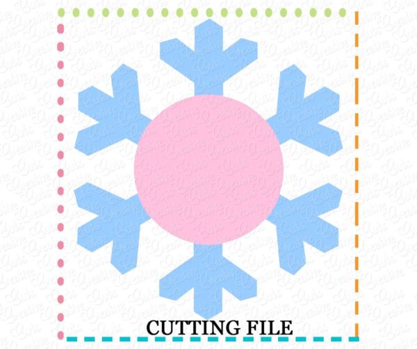 Monogram Snowflake Cutting File SVG DXF EPS