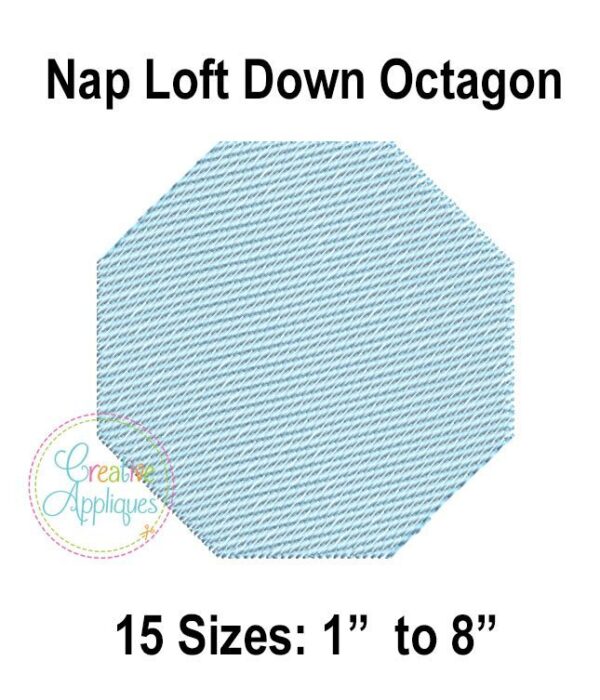 Octagon Nap Loft Pile Knock Down Embroidery