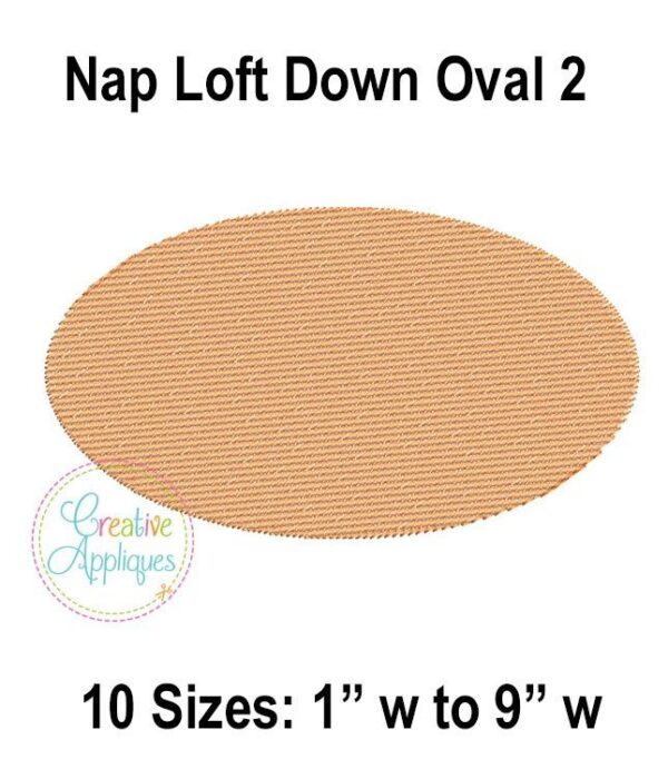 Oval 2 Nap Loft Pile Knock Down Embroidery