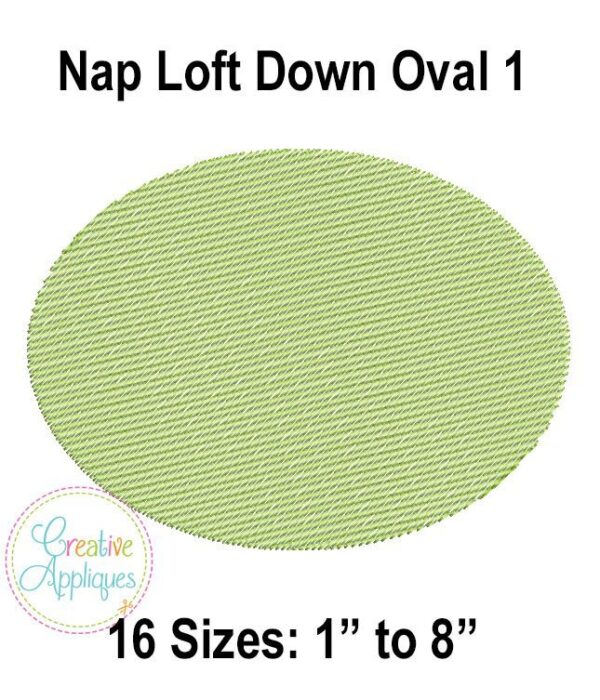 Oval Nap Loft Pile Knock Down Embroidery