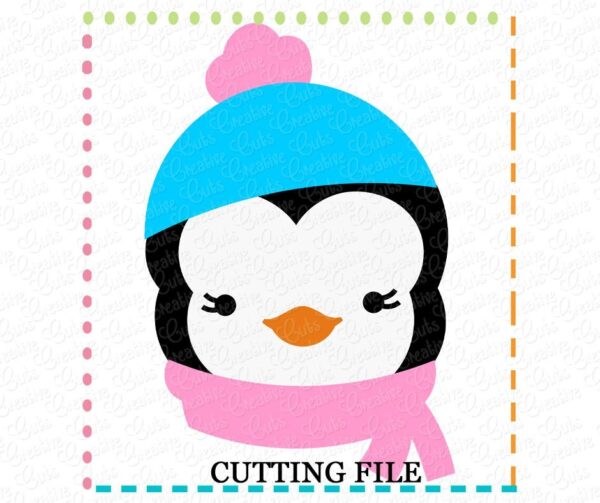 Penguin Girl Cutting File SVG DXF EPS