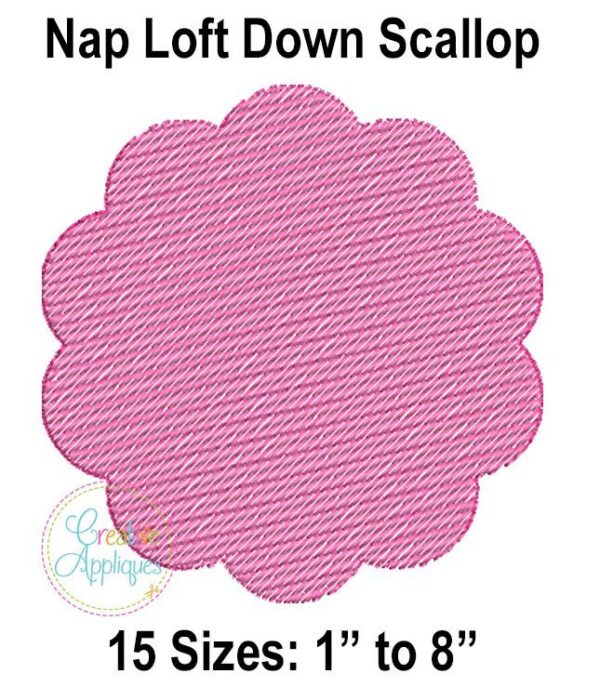 Scallop Nap Loft Pile Knock Down Embroidery