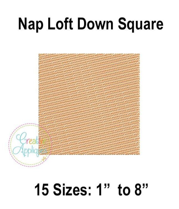 Square Nap Loft Pile Knock Down Embroidery