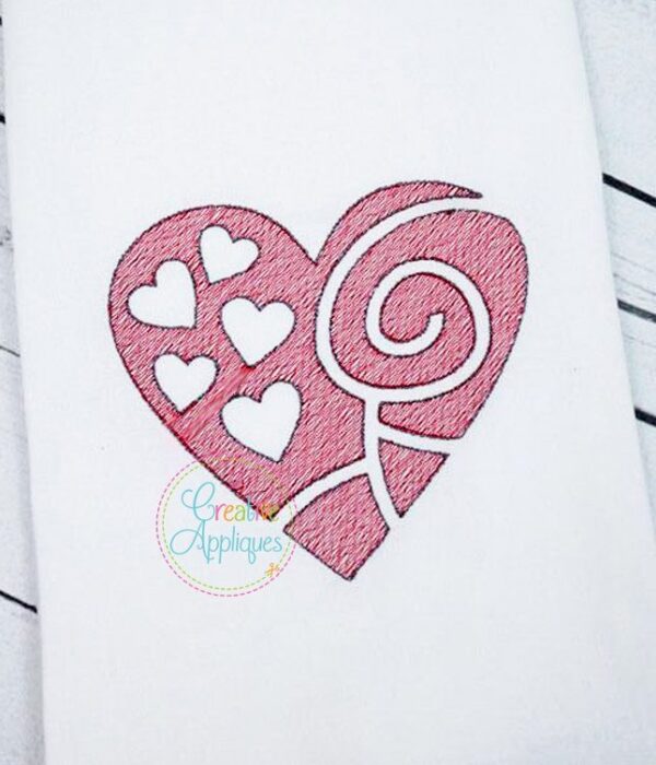 Swirl Heart Embroidery