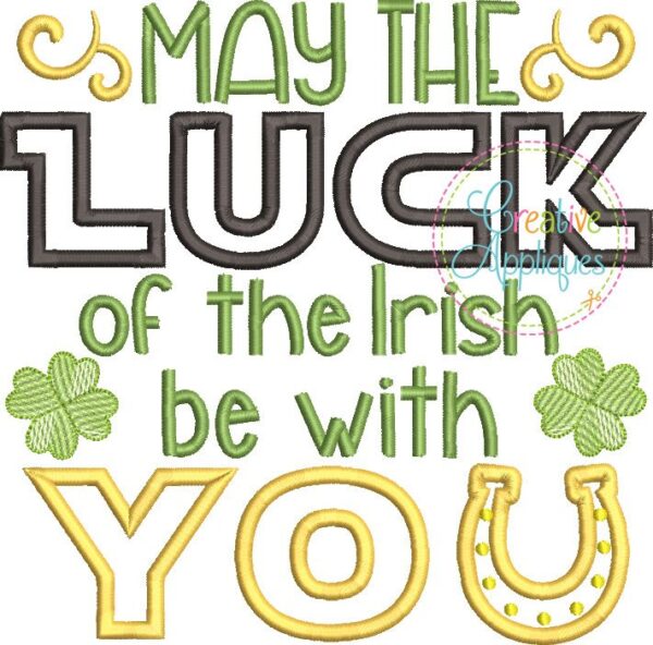 May the Luck of the Irish be with You Applique - Image 2