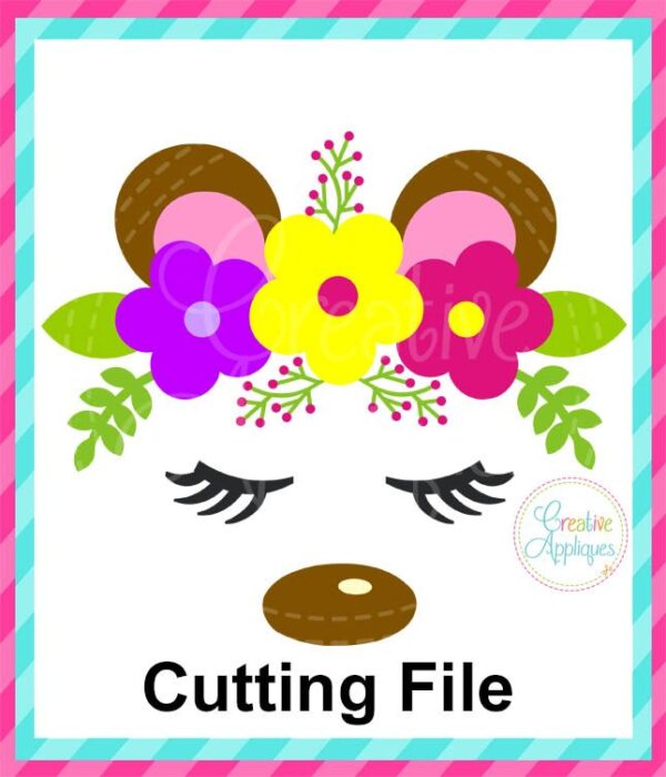 Bear Face Crown Cutting File SVG DXF EPS