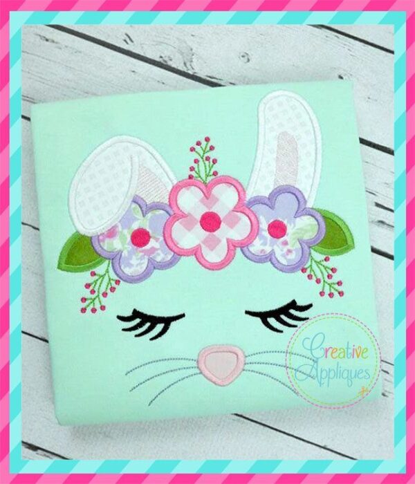 Rabbit Face Crown Applique