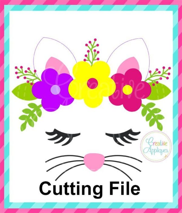 Cat Face Crown Cutting File SVG DXF EPS