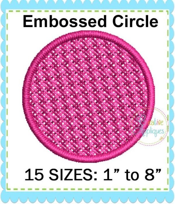 Embossed Circle Knock Down Frame Embroidery