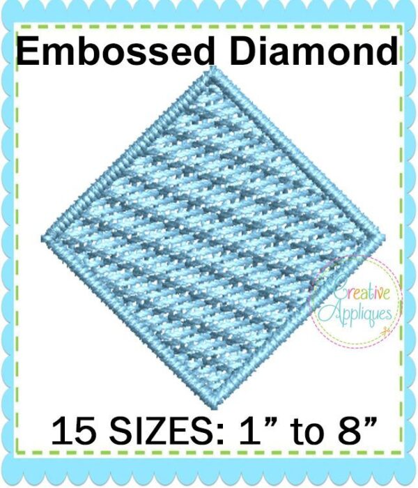 Embossed Diamond Knock Down Frame Embroidery