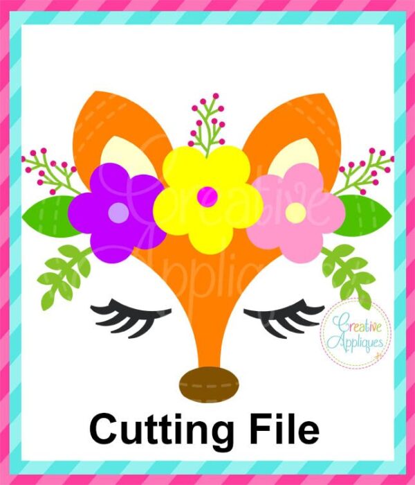 Fox Face Crown Cutting File SVG DXF EPS