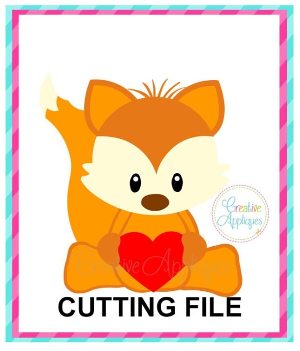 Valentine Boy Fox Cutting File SVG DXF EPS