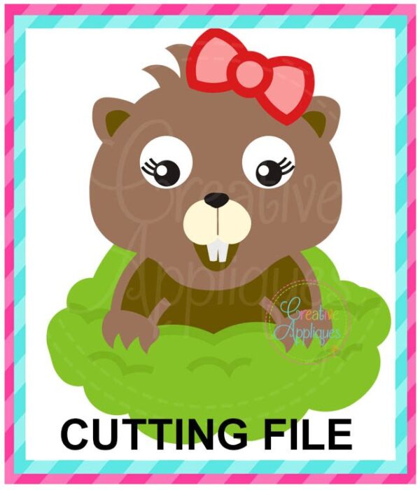 Groundhog Girl Cutting File SVG DXF EPS