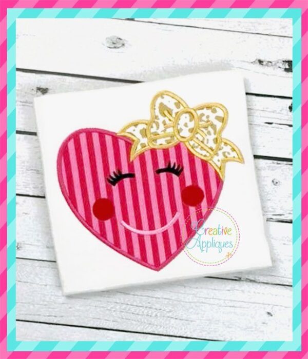 Happy Smiling Heart Applique