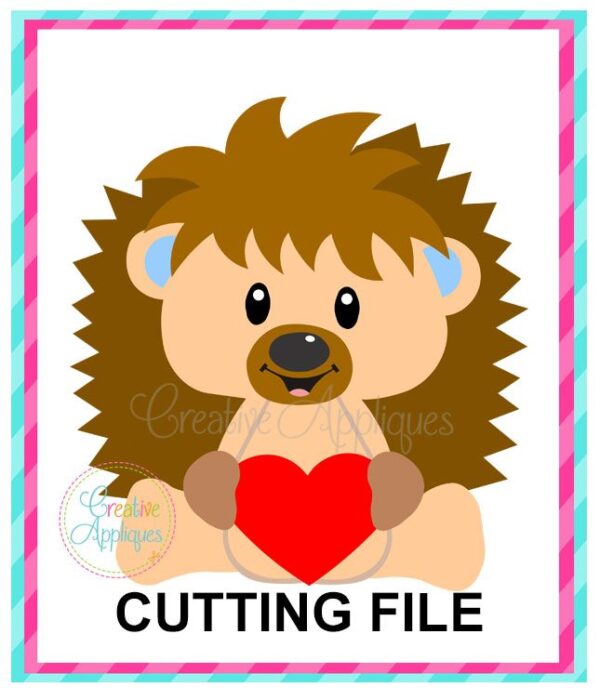 Valentine Boy Hedgehog Cutting File SVG DXF EPS