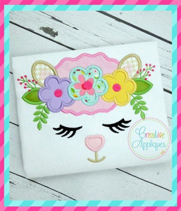 Lamb Face Crown Applique