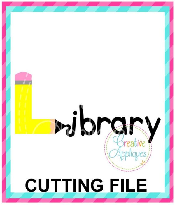 Library Pencil Cutting File SVG DXF EPS