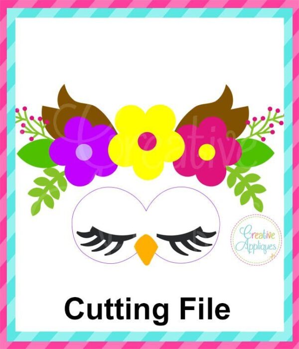 Owl Face Crown Cutting File SVG DXF EPS