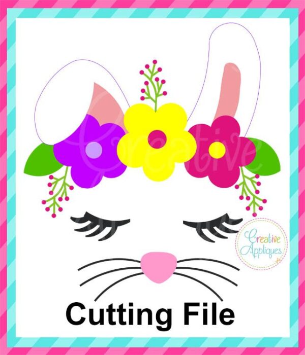 Rabbit Face Crown Cutting File SVG DXF EPS