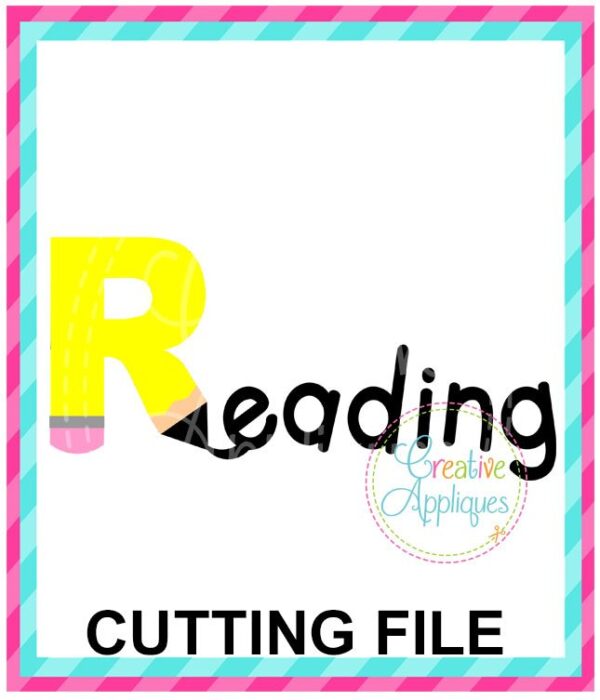 Reading Pencil Cutting File SVG DXF EPS