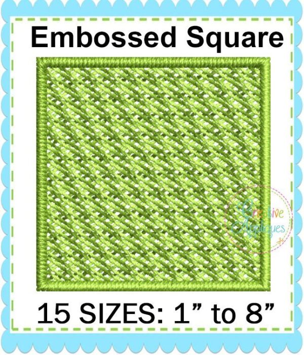 Embossed Square Knock Down Frame Embroidery