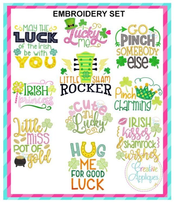 St Patrick's Word Set Applique