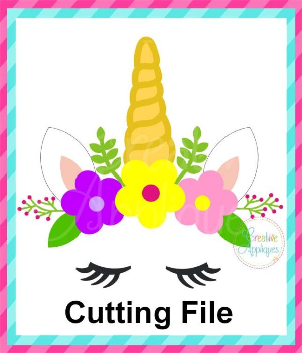 Unicorn Face Crown Cutting File SVG DXF EPS