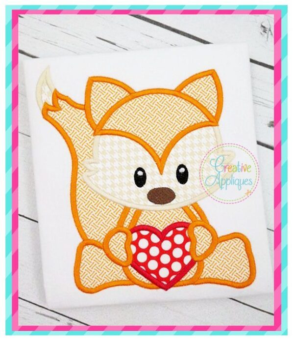 Valentine Boy Fox Applique