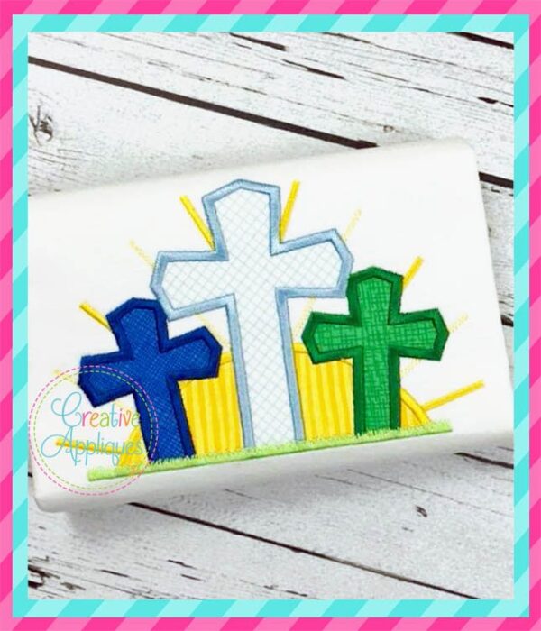 Cross Trio Sunrise Applique