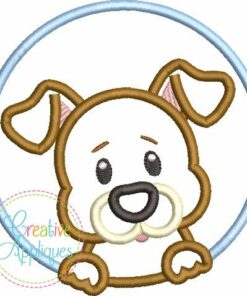 Dog Circle Applique - Creative Appliques