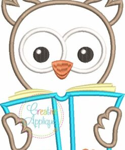 Reading Owl Applique - Creative Appliques