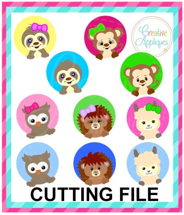 Animal Circle Set 2 Cutting File SVG DXF EPS