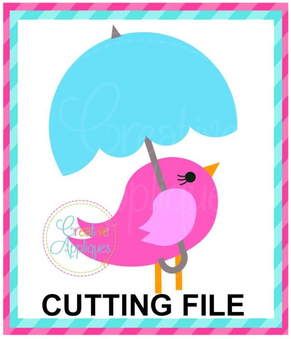 Bird Umbrella Cutting File SVG DXF EPS