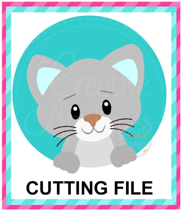 Cat Circle Cutting File SVG DXF EPS