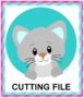 Cat Circle Cutting File SVG DXF EPS - Creative Appliques