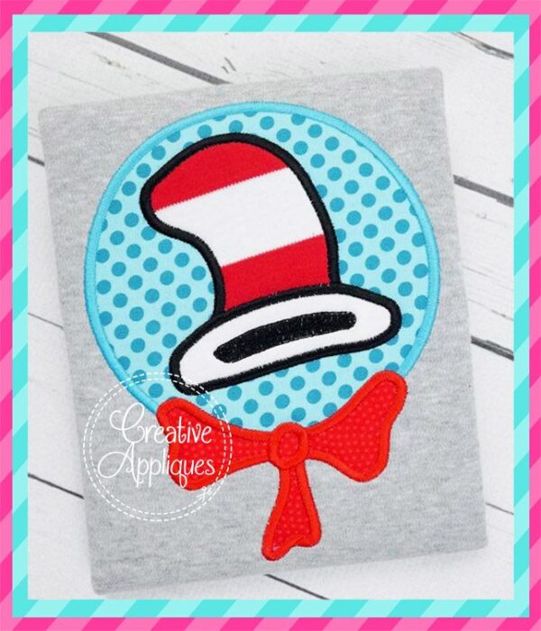 Crazy Hat Bow Tie Applique