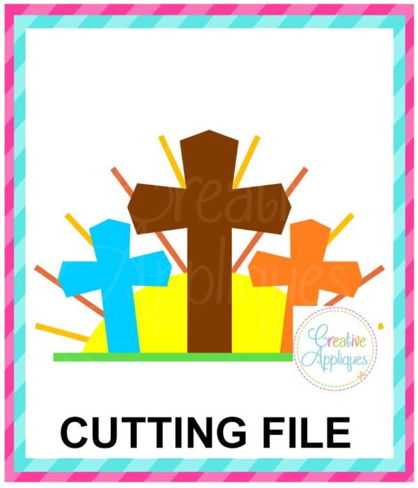 Cross Trio Sunrise Cutting File SVG DXF EPS