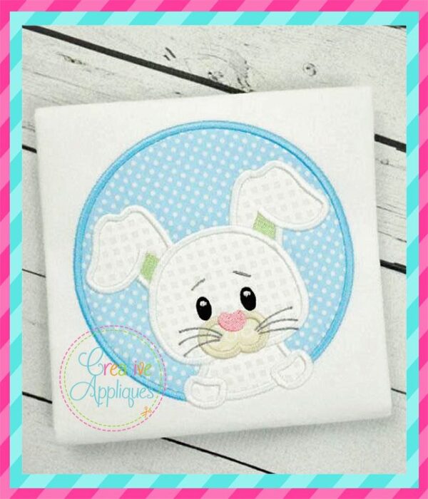 Rabbit Boy Circle Applique