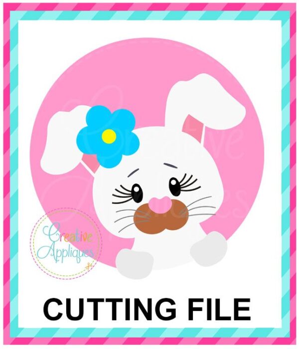 Rabbit Girl Circle Cutting File SVG DXF EPS