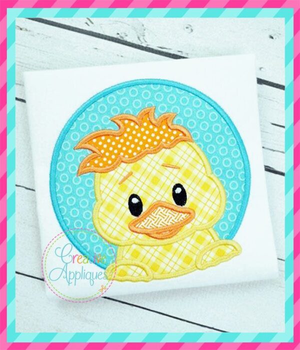 Duck Boy Circle Applique