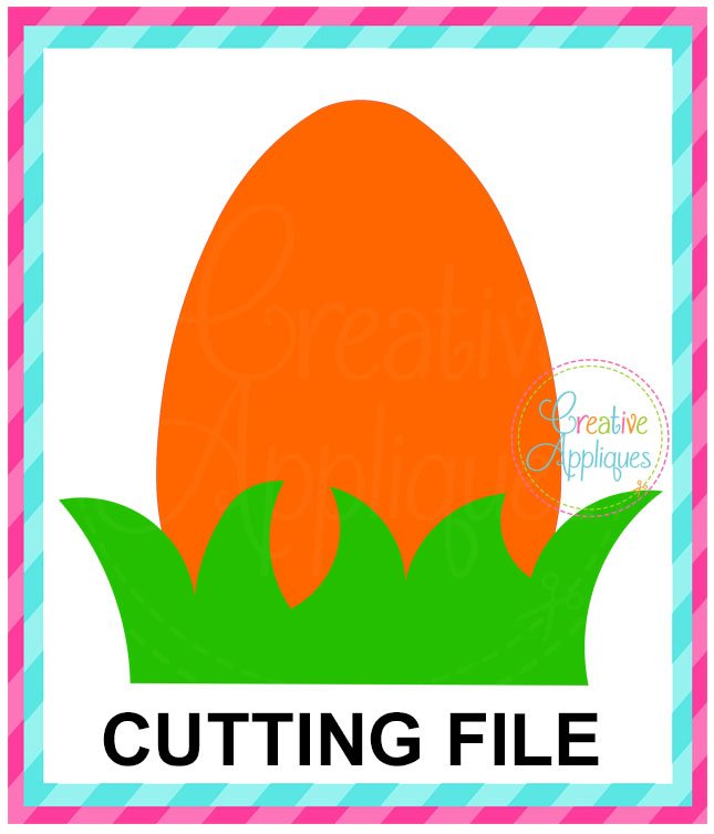 Download Easter With Grass Cutting File Svg Dxf Eps Creative Appliques