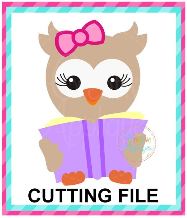 Reading Owl Girl Cutting File SVG DXF EPS