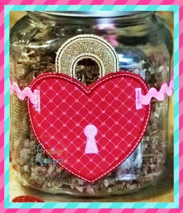 Heart Lock Banner Charm