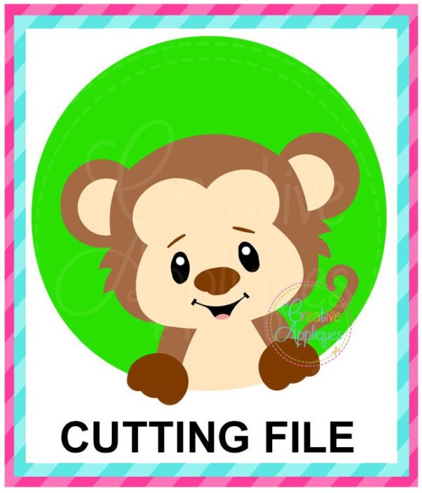 Monkey Circle Cutting File SVG DXF EPS