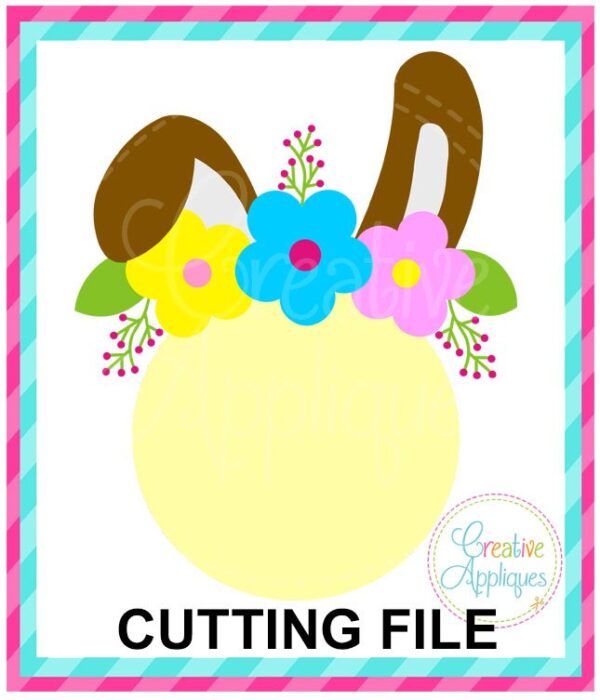 Monogram Rabbit Crown Cutting File SVG DXF EPS