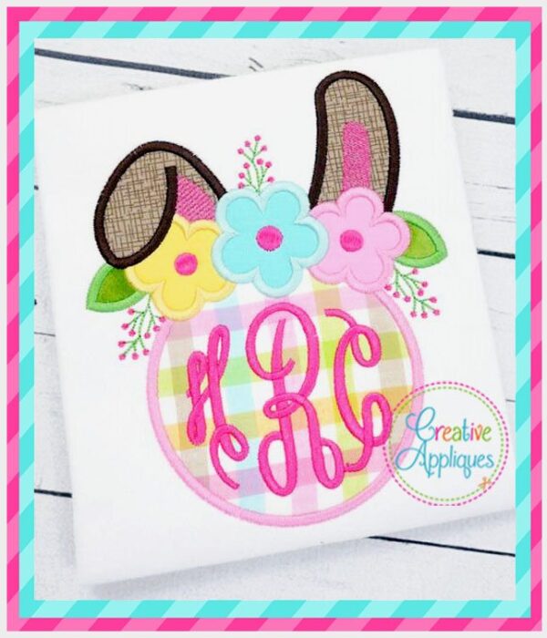 Monogram Rabbit Crown Applique